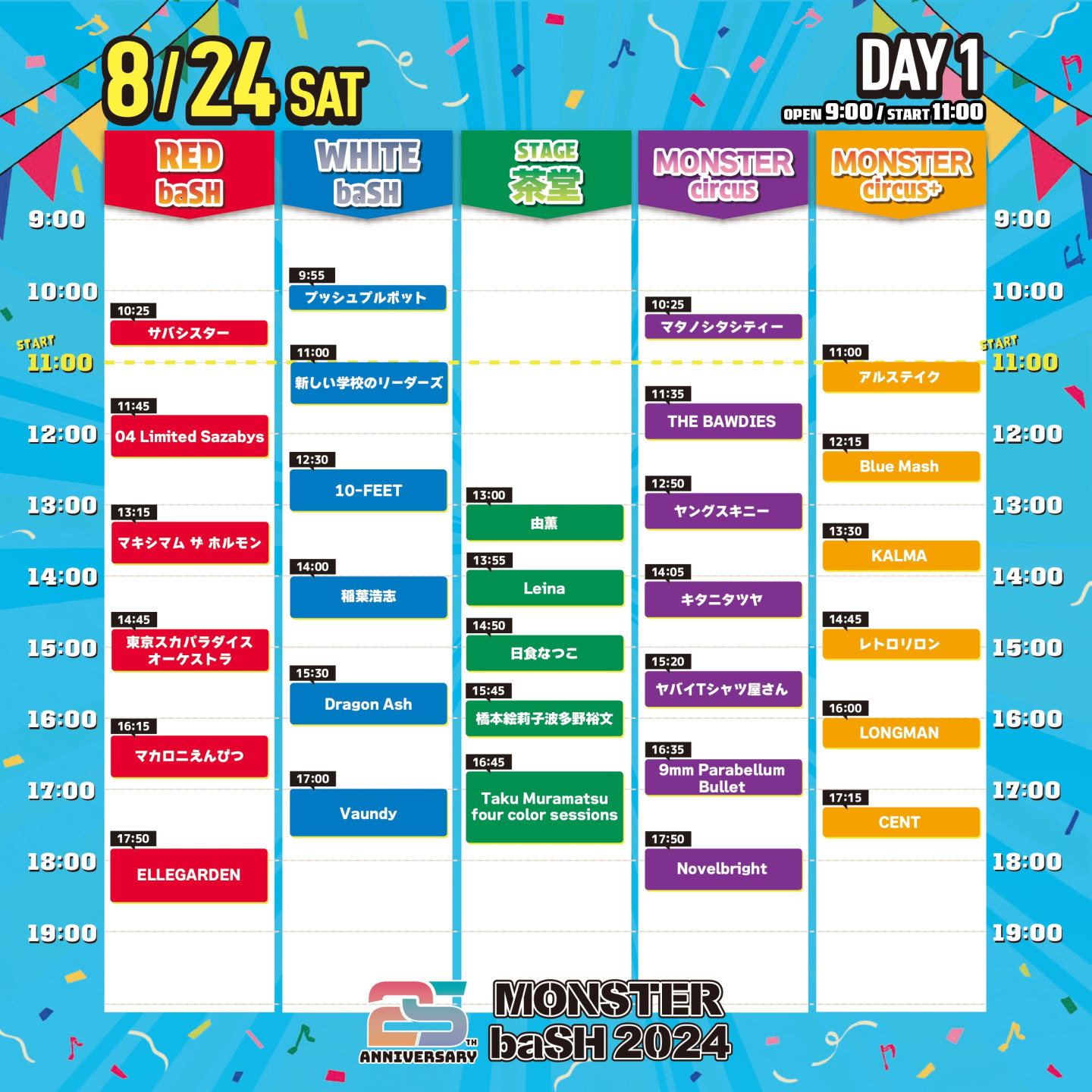 「MONSTER baSH 2024」タイムテーブル発表！